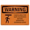 Signmission Safety Sign, OSHA WARNING, 7" Height, Check Area For Safe Clearance, Landscape OS-WS-D-710-L-12019 - alternate 1